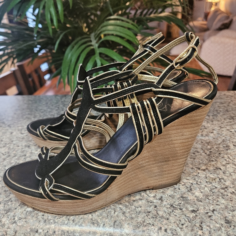 Coco Chanel wedge heel sandals
